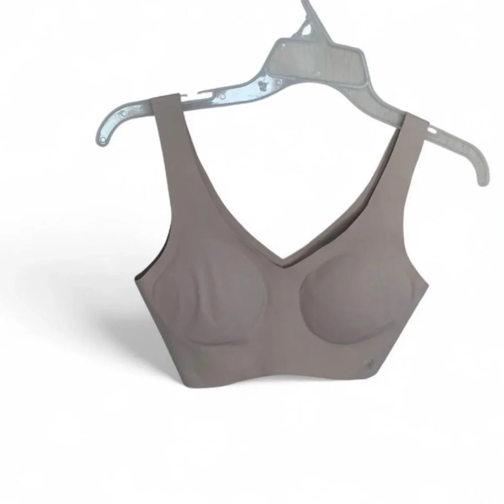 Honeylove V-Neck SoftForm tan  seamless bra size XS neutral wireless lingerie - Picture 5 of 6